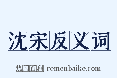 沈宋反义词是什么意思的图片